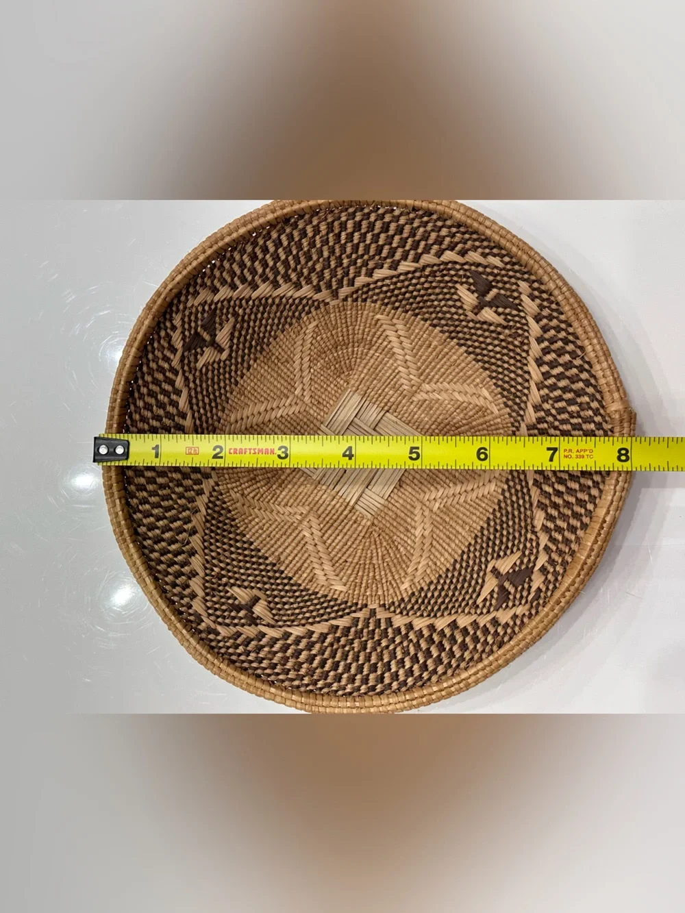 Vintage African Tonga Hand Woven Basket Bowl - 8